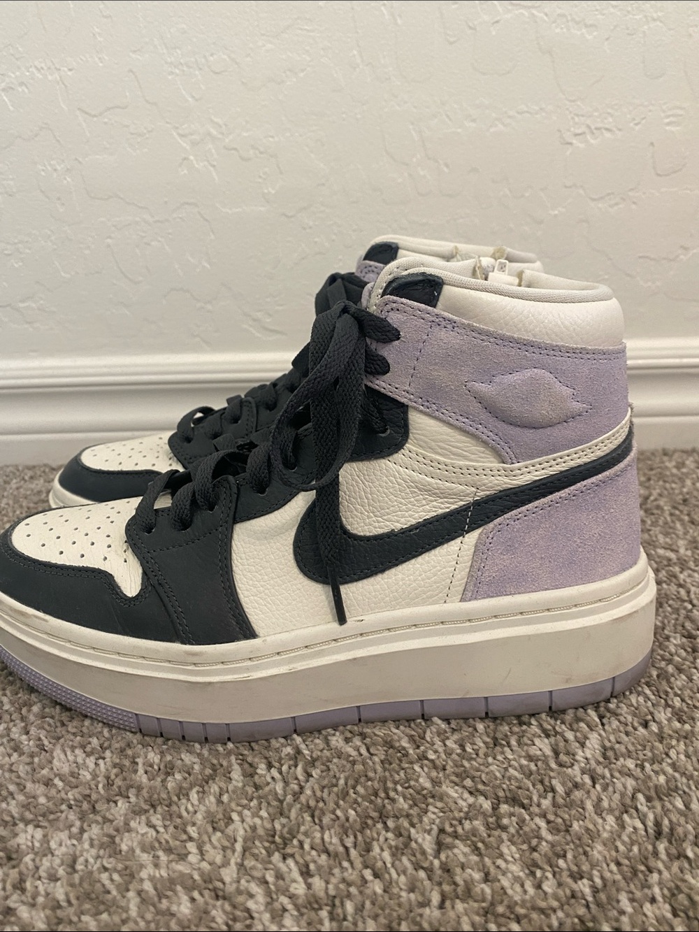 Women’s High-Top Sneakers in White and Black